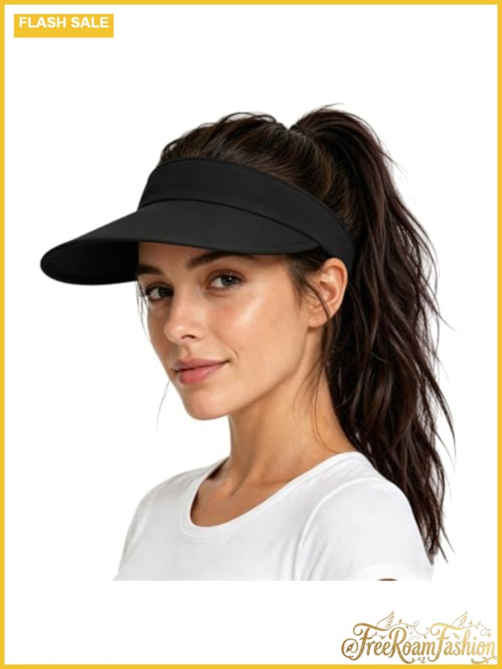 UPF 50+ Wide Brim Sun Visor Hat Lightweight Moisture Wicking Quick Dry Cap